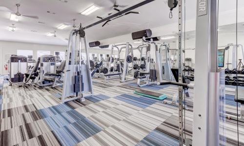 Open and well-lit fitness center