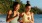 a couple of women running on the beach